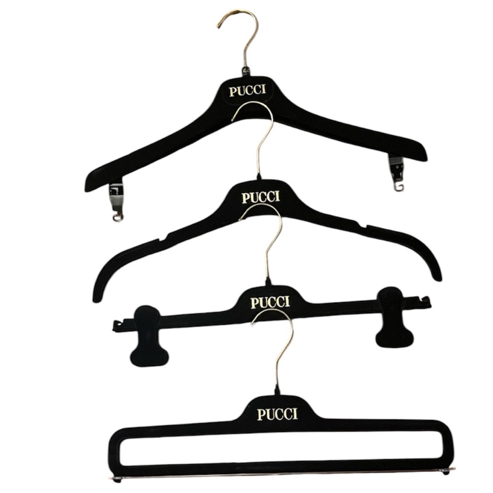 Pucci Black velvet Hanger assorted Set of 4